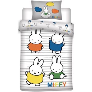Miffy Baby Dekbedovertrek Nijntje - 100 x 135 cm - Katoen