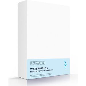Romanette Molton - Topperbeschermer - Waterdicht -180 x 200 cm - Wit
