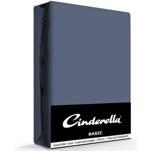 Cinderella Weekend - Hoeslaken (tot 35 cm) - Katoen - 160x210 cm - Dark Blue