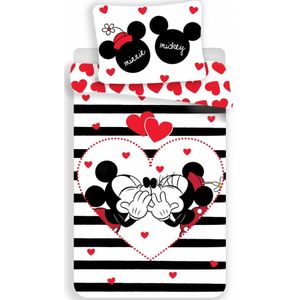 Disney Minnie Mouse Stripe - Dekbedovertrek - Eenpersoons - 140 x 200 cm - Multi