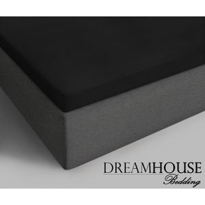 Dreamhouse Topper Hoeslaken Katoen Zwart-180 x 200 cm