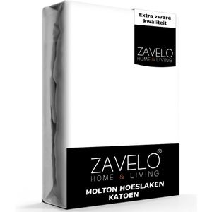 Zavelo Molton Hoeslaken (100% Katoen)-Lits-jumeaux (180x220 cm)