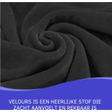 Zavelo Hoeslaken Velours Antraciet - Fluweel Zacht - 30 cm Hoekhoogte - Rondom Elastiek - Velvet -Lits-jumeaux (190/200x200/220 cm)