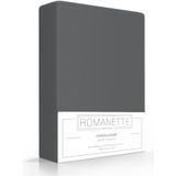 Romanette Hoeslaken Katoen Antraciet-180 x 220 cm