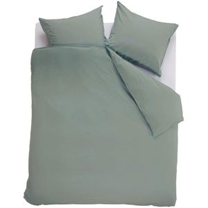 Ambiante Cotton Uni Dekbedovertrek - Extra breed - 260x200/220 cm - Groen