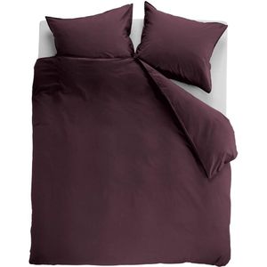 Ambiante Dekbedovertrek Uni Cotton Dark Red-2-persoons (200 x 200/220 cm)