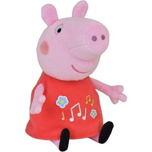 Peppa Pig Knuffel met Muzikale Buik - 17 cm - Roze