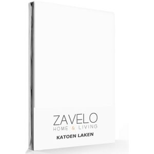 Zavelo Laken Basics Wit (Katoen)-1-persoons (180x290 cm)