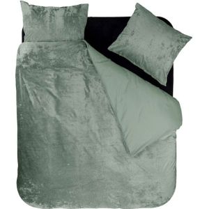 Sleeptime Dekbedovertrek Crystal Velvet Groen-2-persoons (200 x 200/220 cm)