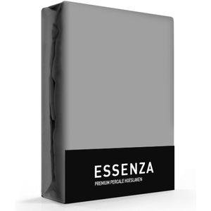 ESSENZA Premium Percale Hoeslaken Steel Grey - 180x210 cm