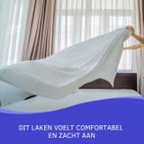 Zavelo Flanel Laken Licht Grijs-1-persoons (180x290 cm)