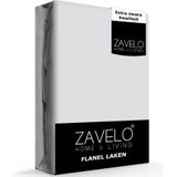 Zavelo Flanel Laken Licht Grijs-1-persoons (180x290 cm)