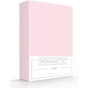 Romanette Luxe Katoen Laken Tweepersoons 200x250 - Roze