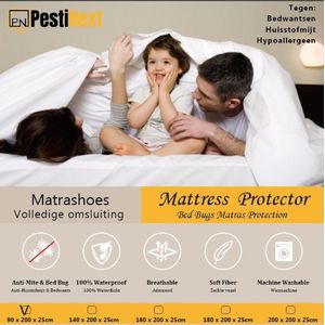PestiNext - Waterdichte Matrasbeschermer - 90x200x25 cm