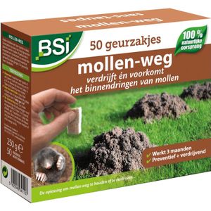 BSi Mollen Weg - 50 geurzakjes - Verdrijft en Voorkomt