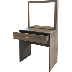 VDD - Kaptafel - Bruin - Hout - Met Grote Spiegel