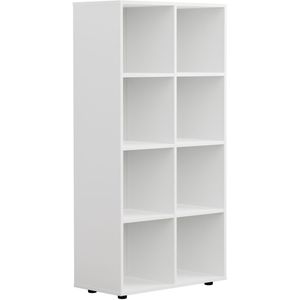 Vakkenkast Vakkie 8 open vakken opbergkast - boekenkast - wandkast – wit