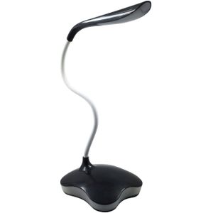 LED Bureaulamp tafellamp nachtlamp flexibel met touch dimmer (zwart)