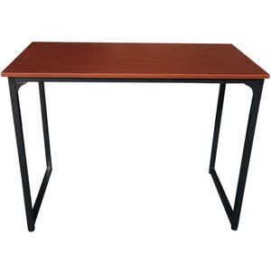 Bureau Stoer - laptoptafel - computertafel - industrieel vintage - zwart metaal bruin hout