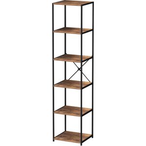 Keukenkast industrieel - keukenrek organizer - 174 cm hoog - vintage bruin hout