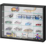 Vitrinekast staande hangende wandvitrine - schuifdeuren - 75 x 55 x 14 cm