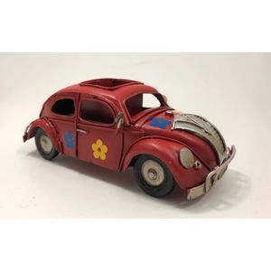Volkswagen VW Kever metaal met klein opbergbakje pennenbakje rood