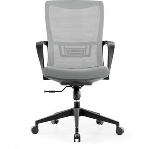 Bureaustoel - kantoorstoel - hoogte verstelbaar - ergonomisch - grijs
