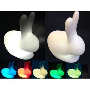 Nachtlamp kinderkamer lamp Konijn LED 16 kleuren RGB wit oplaadbaar 45 cm