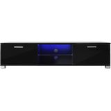 TV meubel - dressoir - led verlichting - 140 cm breed - zwart