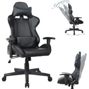 Bureaustoel gamestoel Thomas - racing gaming stijl stoel - ergonomisch - zwart design