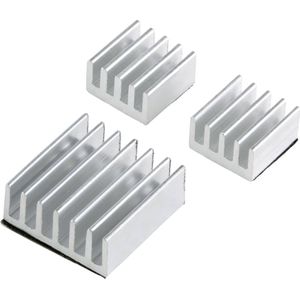 TRU COMPONENTS PCooler Koellichaamset Geschikt voor serie: Raspberry Pi®, Banana Pi Zilver