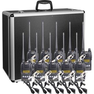 Alinco - Team-Set DJ-A-446 KEP-24-AL - PMR-Handfunkgerät - Zwart - 10er Set
