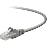 Belkin A3L791R15M-S RJ45 Netwerkkabel, patchkabel CAT 5e U/UTP 15.00 m Grijs Snagless 1 stuk(s)