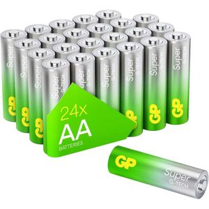 GP Super Alkaline AA Batterijen - 24 Stuks