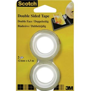 Scotch FT-5100-4927-1 136R2 Dubbelzijdige tape Scotch 665 Transparant (l x b) 6.3 m x 12 mm 2 stuk(s)