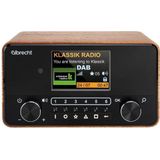 Albrecht DR 866 Radio DAB+, FM AUX, Bluetooth, DAB+, FM Voelbare toetsen, Spraakfunctie, Wekfunctie Walnoot