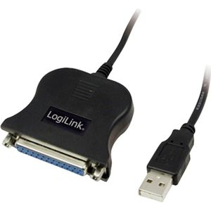 LogiLink USB 1.1 Aansluitkabel [1x USB 1.1 stekker A - 1x D-sub bus 25-polig] UA0054 1.50 m