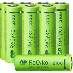 GP ReCyko Rechargeable AA batterijen - Oplaadbare batterijen AA (2100mAh) - 8 stuks