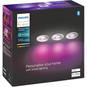 Philips Hue Xamento badkamerinbouwspot chroom 3-pack