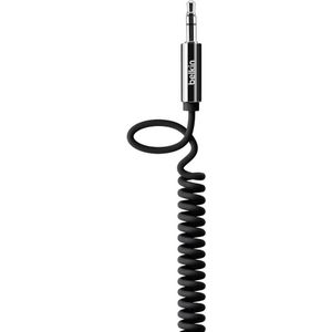 Belkin AV10126cw06-BLK Jackplug Audio Aansluitkabel [1x Jackplug male 3,5 mm - 1x Jackplug male 3,5 mm] 1.80 m Zwart Spiraalkabel