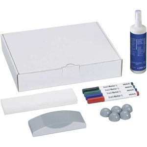 Maul Whiteboard accessoireset 6386099 Zwart Doos incl. 4 whiteboardmarkers, wisser, reiniger, 5 ronde magneten