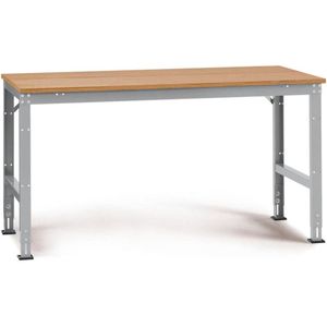 Manuflex AU4135.9006 Werk achtergrond tafel universele standaard met multiplex plaat, bxdxh = 2000 x 1200 x 760-870 mm Aluminium-zilver