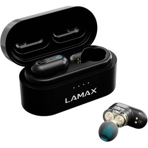 Lamax Duals1 In Ear headset Bluetooth Stereo Zwart Indicator voor batterijstatus, Headset, Oplaadbox, Volumeregeling, Microfoon uitschakelbaar (mute), Mono,