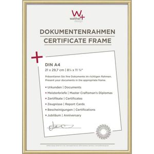 walther+ design KV130G Wissellijst Papierformaat: DIN A4 Goud