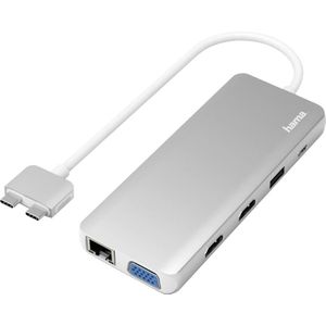 Hama USB-C laptopdockingstation Geschikt voor merk: Apple MacBook Incl. laadfunctie, USB-C Power Delivery