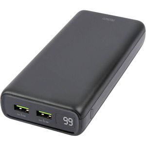 Deltaco - a nordic brand PB-C1004 Powerbank 20000 mAh LiPo USB-A, USB-C Zwart