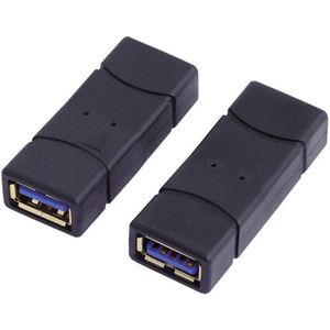 LogiLink USB 3.2 Gen 1 (USB 3.0) Adapter [1x USB 3.2 Gen 1 bus A (USB 3.0) - 1x USB 3.2 Gen 1 bus A (USB 3.0)] AU0026 Vergulde steekcontacten