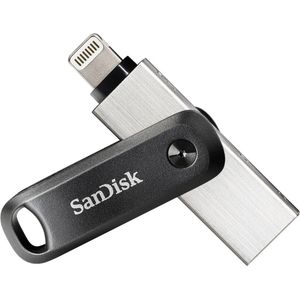 SanDisk iXpand™ Flash Drive Go USB-stick smartphone/tablet Zwart, Zilver 64 GB USB 3.2 Gen 1 (USB 3.0), Apple Lightning