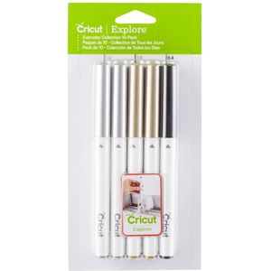 Cricut Explore/Maker Point Pen 10-Pack Everyday Collection Stiftset Zilver, Goud, Zwart