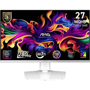 MSI 272QPWDE Gaming monitor Energielabel F (A - G) 67.3 cm (26.5 inch) 2560 x 1440 Pixel 16:9 0.03 ms HDMI, DisplayPort, USB-C, Hoofdtelefoonaansluiting OLED